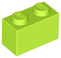 Brick 1 x 2 in Lime