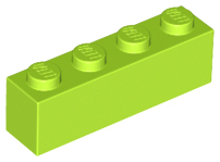 Brick 1 x 4 in Lime