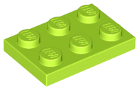 Plate 2 x 3 in Lime
