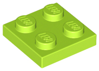 Plate 2 x 2 in Lime