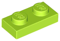 Plate 1 x 2 in Lime