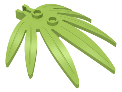Plant, Leaves 6 x 5 Swordleaf with Clip [Thick U Clip] in Lime