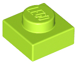 Plate 1 x 1 in Lime