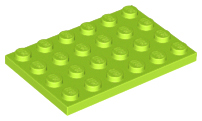Plate 4 x 6 in Lime