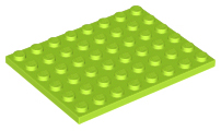 Plate 6 x 8 in Lime