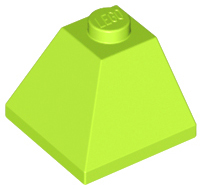 Brick Sloped 45° 2 x 2 Double Convex in Lime
