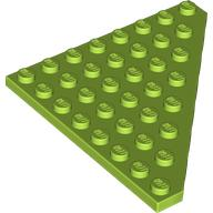 Wedge Plate 8 x 8 Cut Corner in Lime