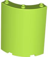 Panel 4 x 4 x 6 Quarter Cylinder in Lime