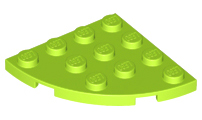 Plate Round Corner 4 x 4 in Lime
