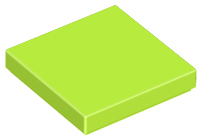 Tile 2 x 2 with Groove in Lime