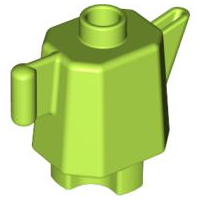 Duplo Teapot / Coffeepot, Indented Base in Lime