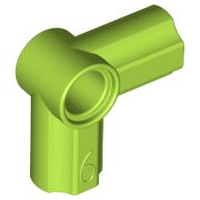Technic Axle and Pin Connector Angled #6 - 90° in Lime