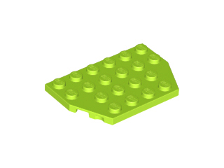 Wedge Plate 4 x 6 Cut Corners in Lime