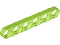 Technic Beam 1 x 6 Thin in Lime