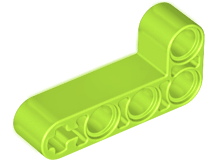 Technic Beam 2 x 4 L-Shape Thick in Lime