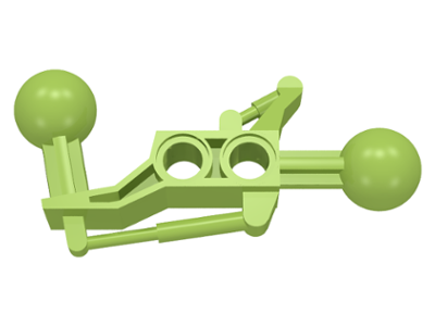 Large Figure Skeletal, Limb, Angular, 2 x 7 with 2 Ball Joints in Lime