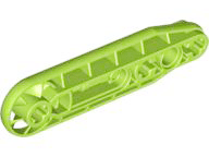 Technic Beam 1 x 7 with Fan in Lime