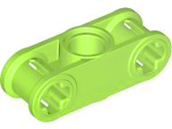 Technic Axle and Pin Connector Perpendicular 3L with Centre Pin Hole in Lime