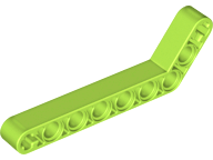 Technic Beam 1 x 9 Bent (7 - 3) Thick in Lime