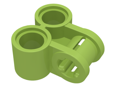 Technic Axle and Pin Connector Perpendicular Double in Lime