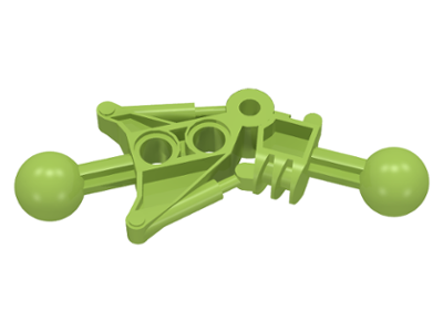 Large Figure Skeletal, Limb, Angular with 2 Ball Joints, and 2 Holes (Toa) in Lime