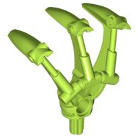 Large Figure Weapon, Claw, Triple, with Axle in Lime
