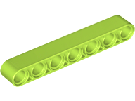 Technic Beam 1 x 7 Thick in Lime