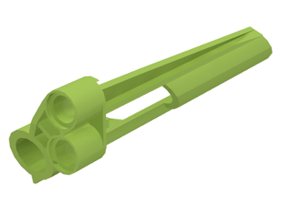 Technic Panel Fairing # 7 Small Long, Large Hole, Side A in Lime