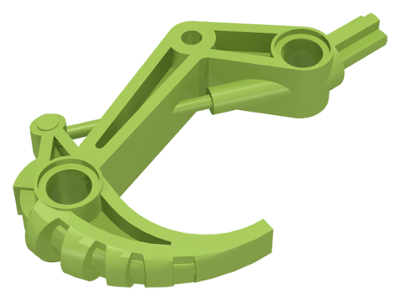 Large Figure Weapon, Claw Hook with Axle in Lime