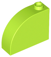 Brick Curved 1 x 3 x 2 in Lime