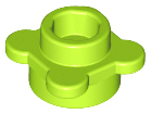 Plant, Flower, Plate Round 1 x 1 with 4 Petals in Lime