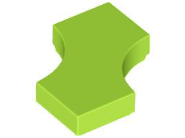Tile Special 2 x 2 with 2 Quarter Round Cutouts in Lime