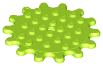 Plate Special 6 x 6 Splat Gear, 14 Teeth in Lime