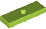 Tile Special 1 x 3 Inverted with Center Hole in Lime