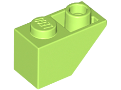 Brick Sloped Inverted 45° 2 x 1 in Lime