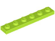 Plate 1 x 6 in Lime