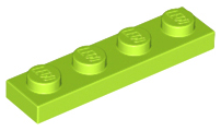 Plate 1 x 4 in Lime