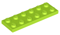 Plate 2 x 6 in Lime