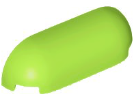 Brick Round, Curved Triple 1 x 4 x 1 in Lime