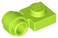 Plate Special 1 x 1 with Clip Light, Bar Hole [Thick Ring] in Lime