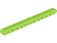 Technic Beam 1 x 13 Thick in Lime
