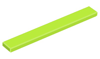 Tile 1 x 8 with Groove in Lime