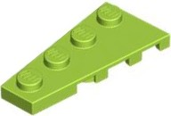 Wedge Plate 4 x 2 Left in Lime