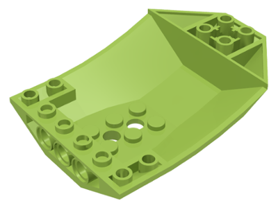 Brick Wedged, Curved Inverted 8 x 6 x 2 Cockpit in Lime