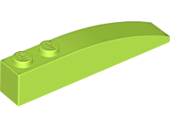 Brick Curved 6 x 1 in Lime