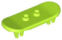 Sports Skateboard with Trolley Wheel Holders in Lime