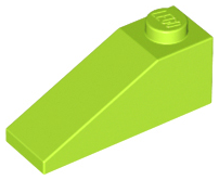 Brick Sloped 33° 3 x 1 in Lime