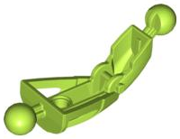 Large Figure Skeletal, Limb, with 2 Ball Joints, and 1 Hole (Toa Nuva) in Lime