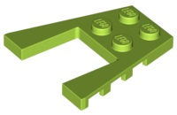 Wedge Plate 4 x 4 with 2 x 2 Cutout in Lime