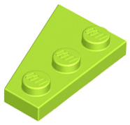 Wedge Plate 3 x 2 Right in Lime